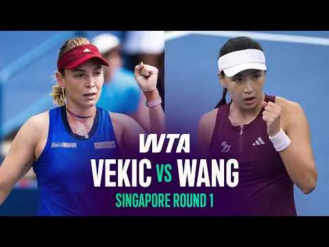 Xinyu Wang defeats Donna Vekic at Singapore 2026 – Round 1