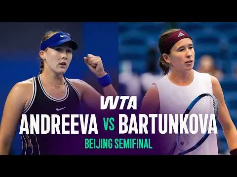 Mirra Andreeva besejrer Nikola Bartůňková ved China Open 2026 – semifinale