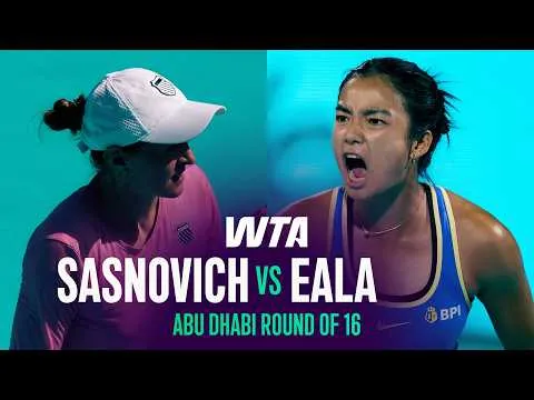 Eala bat Sasnovich à Abou Dabi 2026 – Deuxième tour