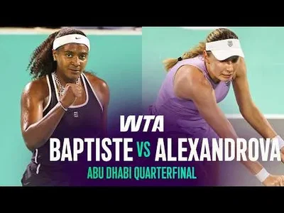 Alexandrova bat Baptiste à Abu Dhabi 2026 – Demi-finale