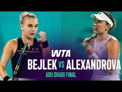 Bejlek bat Alexandrova à Abu Dhabi 2026 – Finale