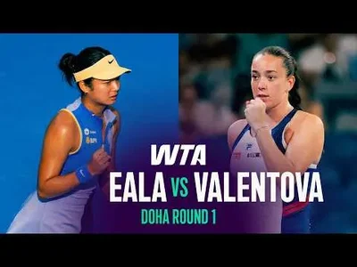 Valentova bat Eala à Doha 2026 – Premier tour
