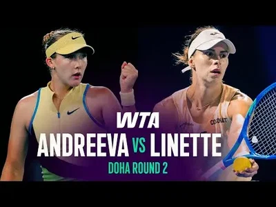 Mirra Andreeva bat Magda Linette à Doha 2026 – Deuxième tour