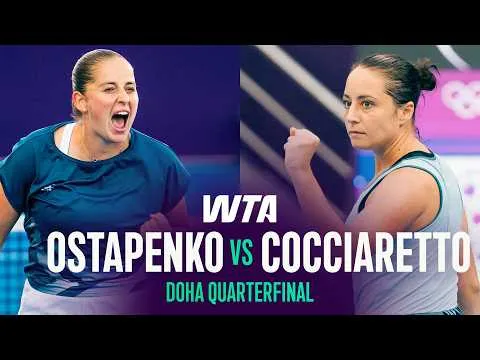 Ostapenko bat Cocciaretto en quart de finale du WTA Doha 2026