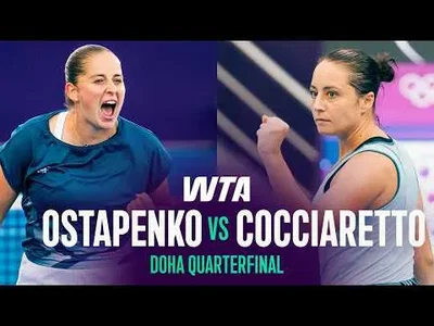 Ostapenko bat Cocciaretto en quart de finale du WTA Doha 2026