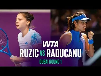 Ruzic bat Raducanu à Dubaï 2026 – Premier tour