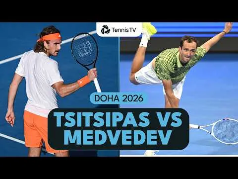 Tsitsipas bat Medvedev à Doha 2026 – 2e tour