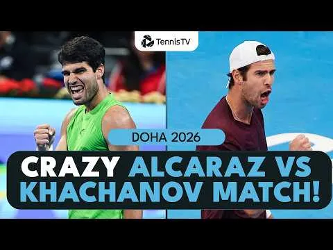 Carlos Alcaraz bat Karen Khachanov à Doha 2026 – Quart de finale