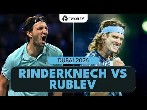 Andrey Rublev bat Arthur Rinderknech à Dubaï 2026 – Quart de finale
