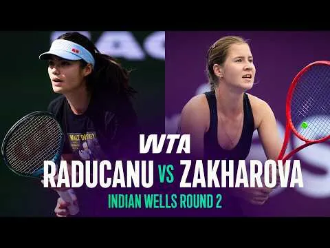 Raducanu bat Zakharova à Indian Wells 2026 – 2e tour