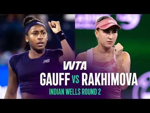 Gauff bat Rakhimova à Indian Wells 2026 – Deuxième tour