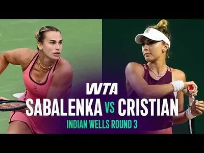 Aryna Sabalenka bat Jaqueline Cristian à Indian Wells 2026 – 3e tour