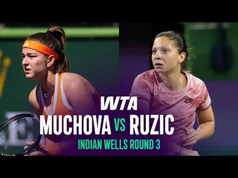 Karolina Muchova bat Antonia Ruzic à Indian Wells 2026 – 3e tour