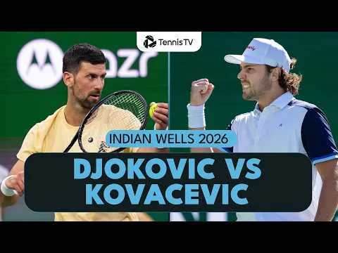 Djokovic bat Kovacevic à Indian Wells 2026 – 3e tour