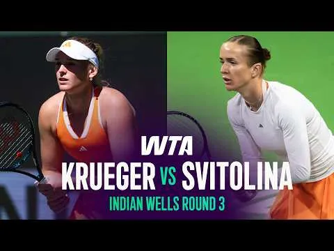 Svitolina bat Krueger à Indian Wells 2026 – 3e tour