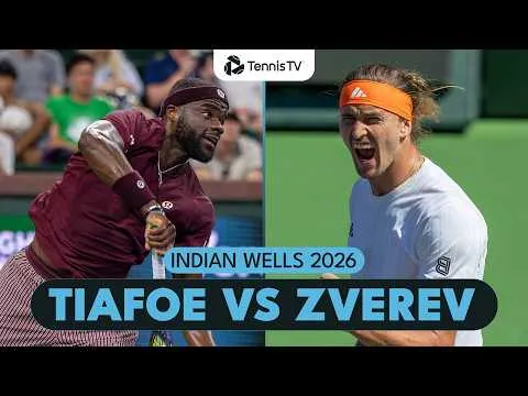 Zverev bat Tiafoe à Indian Wells 2026 – Huitièmes de finale
