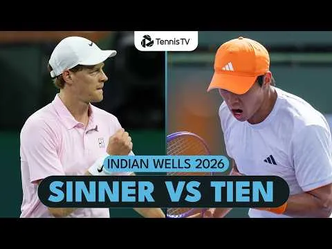 Sinner domine Tien à Indian Wells 2026 – Quart de finale