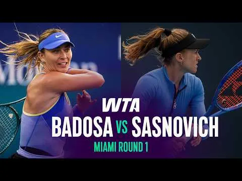 Paula Badosa bat Aliaksandra Sasnovich au Miami Open 2026 – Premier tour