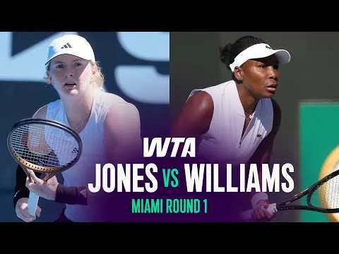 Francesca Jones bat Venus Williams à l'Open de Miami 2026 – 1er tour
