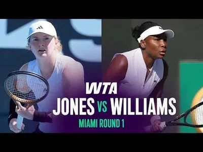 Francesca Jones bat Venus Williams à l'Open de Miami 2026 – 1er tour
