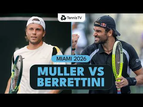 Matteo Berrettini bat Alexandre Muller à Miami 2026 – Premier tour