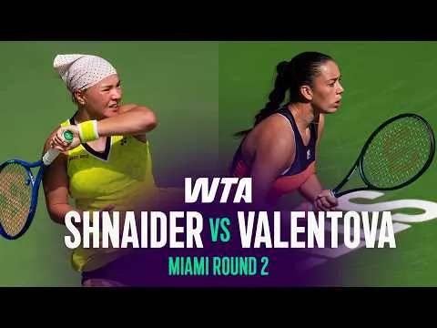 Diana Shnaider bat Tereza Valentova au Miami Open 2026 – Deuxième tour
