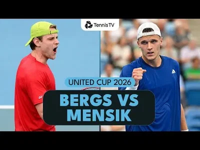 Bergs bat Mensik à la United Cup 2026 – Quart de finale