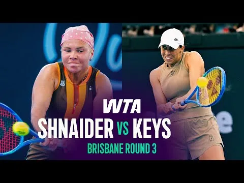 Keys bat Shnaider à Brisbane 2026 – 3e tour