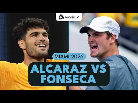 Carlos Alcaraz bat Joao Fonseca à Miami 2026 – 2e tour