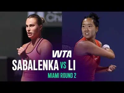 Sabalenka bat Li au Miami Open 2026 – Deuxième tour