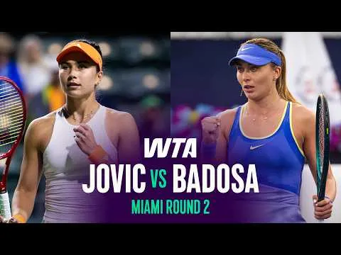 Jovic domine Badosa au Miami Open 2026 – Deuxième tour
