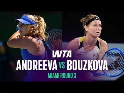 Andreeva bat Bouzkova au Miami Open 2026 – 3e tour