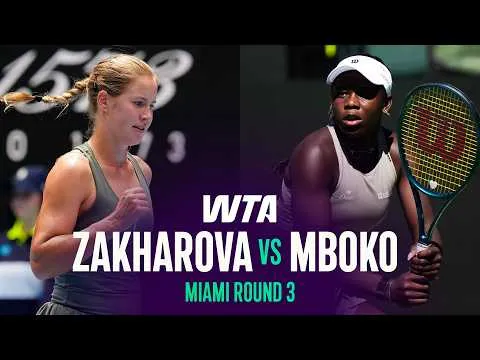 Victoria Mboko élimine Anastasia Zakharova au Miami Open 2026 – 3e tour