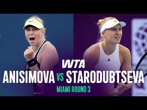 Amanda Anisimova bat Yuliia Starodubtseva au Miami Open 2026 – Troisième tour