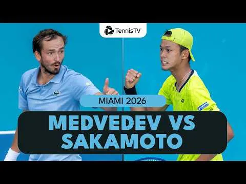 Daniil Medvedev bat Rei Sakamoto à Miami 2026 – 2e tour