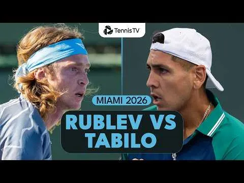 Alejandro Tabilo bat Andrey Rublev à Miami 2026 – Deuxième tour