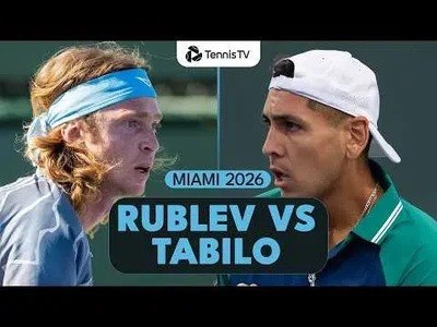 Alejandro Tabilo bat Andrey Rublev à Miami 2026 – Deuxième tour