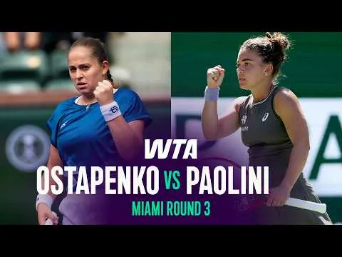 Ostapenko bat Paolini au Miami Open 2026 – 3e tour