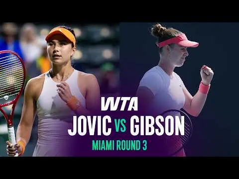 Gibson bat Jovic au Miami Open 2026 – 3e tour