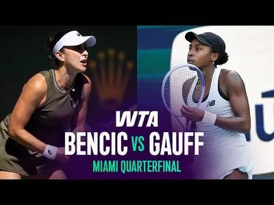 Gauff bat Bencic à l'Open de Miami 2026 – Quart de finale