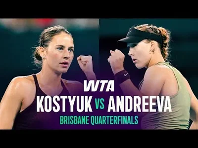 Kostyuk bat Andreeva à Brisbane 2026 – Quarts de finale