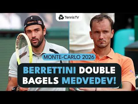 Matteo Berrettini bat Daniil Medvedev à Monte-Carlo 2026 – Deuxième tour